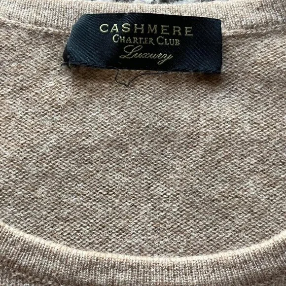 100% Cashmere Charter Club Shirt Mens Medium/Large Long Sleeve Classic Business - Picture 2 of 6